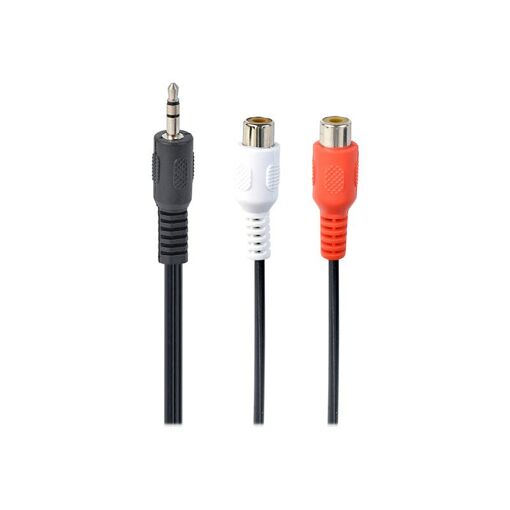 Gembird Audio Adapter - 2x Female RCA to Stereo Mini 3.5mm Male - 20cm - Black