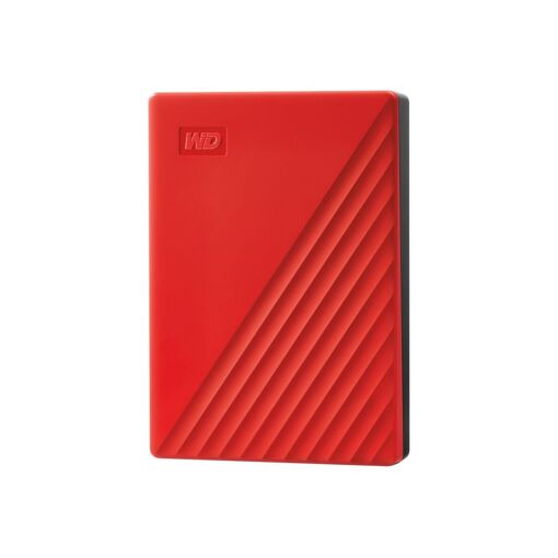 Western Digital My Passport - 4TB Encrypted Portable External Hard Drive - USB 3.2 Gen 1 - AES 256-bit - Red