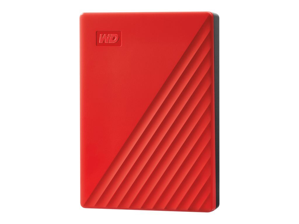 Western Digital My Passport - 4TB Encrypted Portable External Hard Drive - USB 3.2 Gen 1 - AES 256-bit - Red