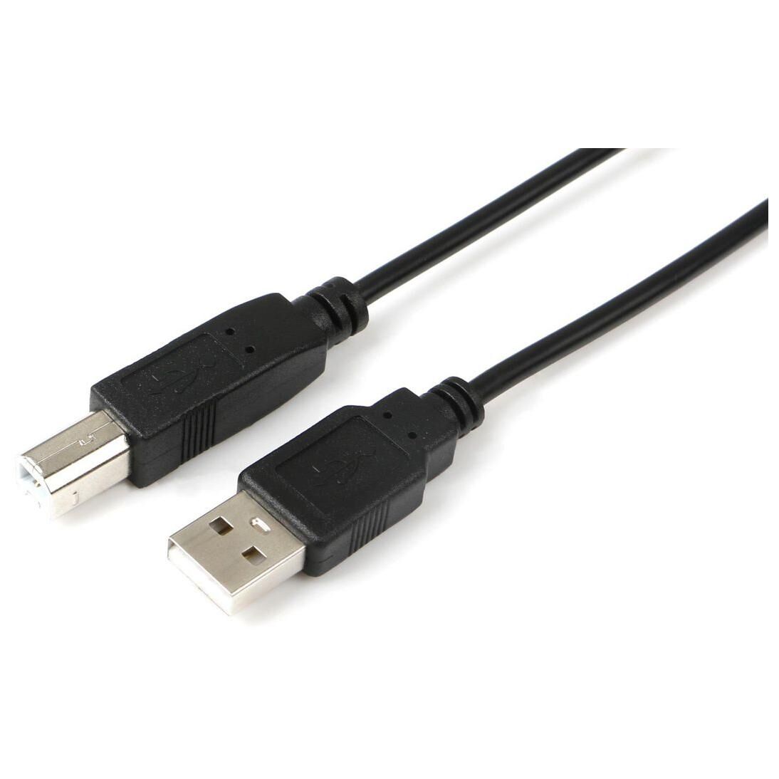 MicroConnect USB 2.0 Cable, 0.3m, USB A to B, Black