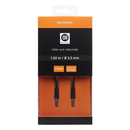 Câble audio jack D2 Diffusion 3,5 mm, 1,5 m
