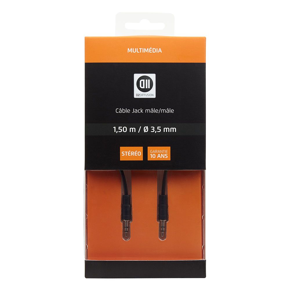 D2 Diffusion 3.5mm Audio Jack Cable, 1.5m