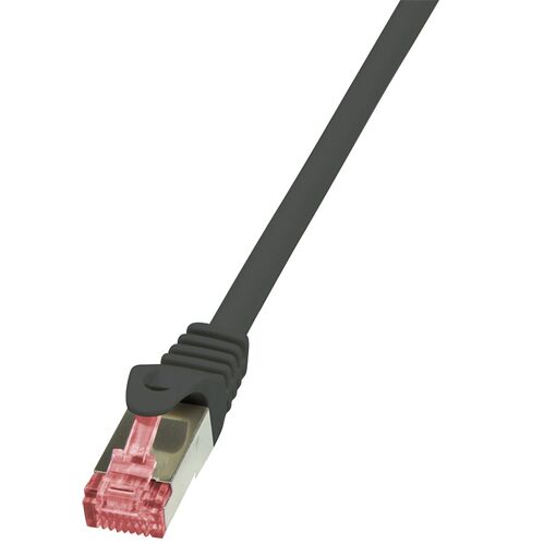Cable de red Logilink 0,25 m Cat6 S/FTP - Negro