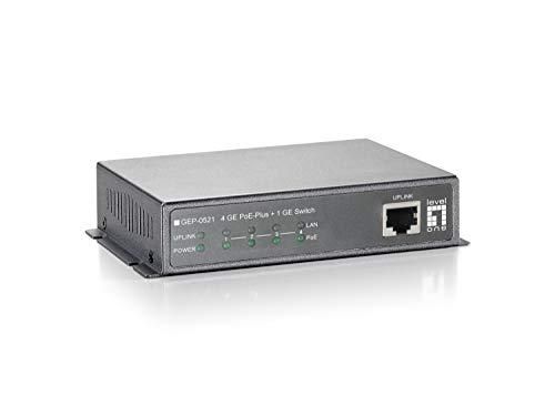 LevelOne GEP0521 Non-Gigabit Ethernet Router (10/100/1000) Grey with PoE Support