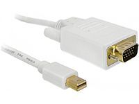Adaptador Delock Mini DisplayPort a VGA (1 m, Blanco)