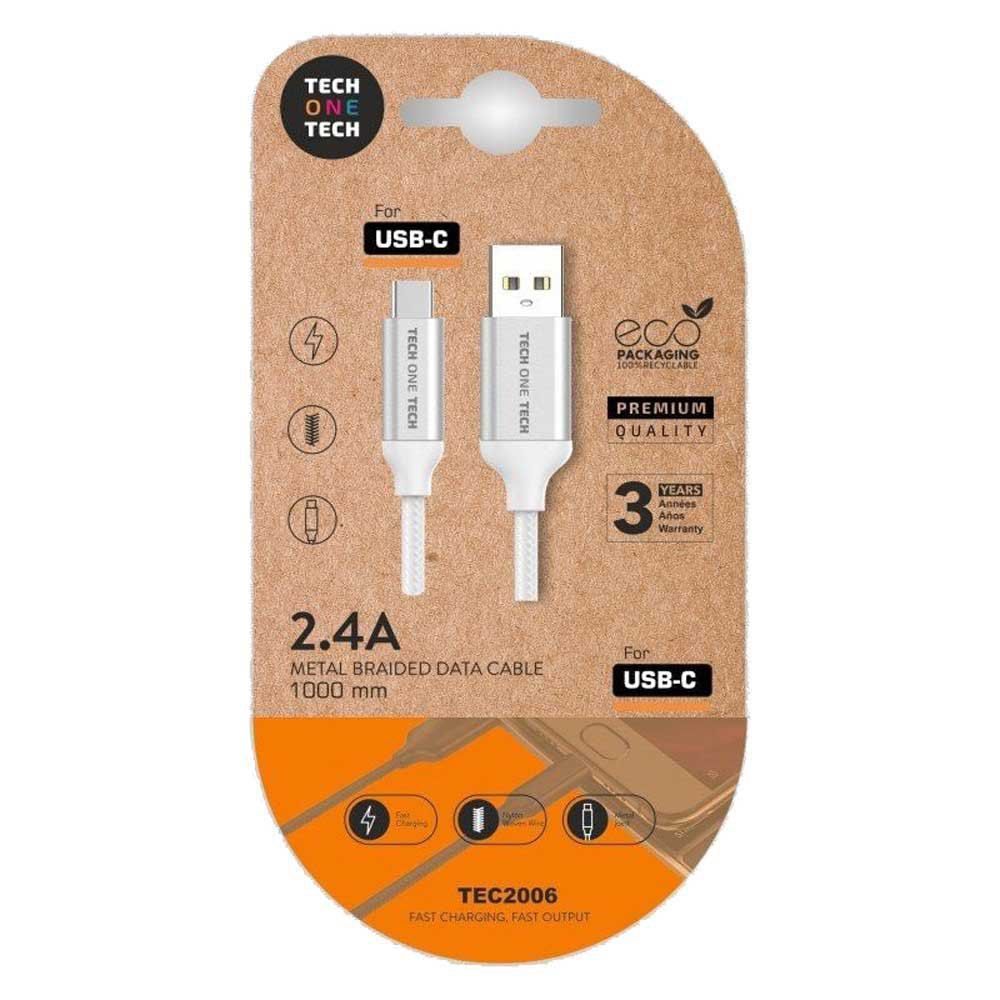 Tech One Tech USB-A to USB-C Cable (1m, Model: TEC2006)
