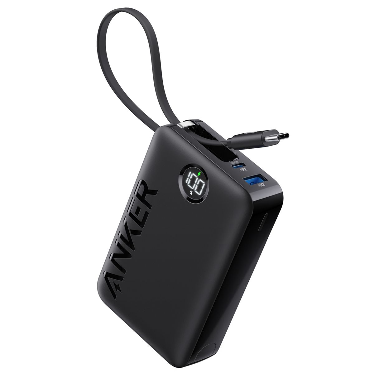Anker 335 PowerCore 20,000mAh Power Bank with Integrated USB-C Cable - Black