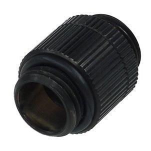 Alphacool Black Fitting for Computer Cooling Systems (18mm x 44mm, Brass)
