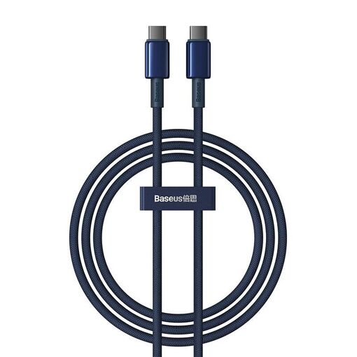 Baseus Tungsten Gold USB-C to USB-C Cable, 100W, 1m (Blue)