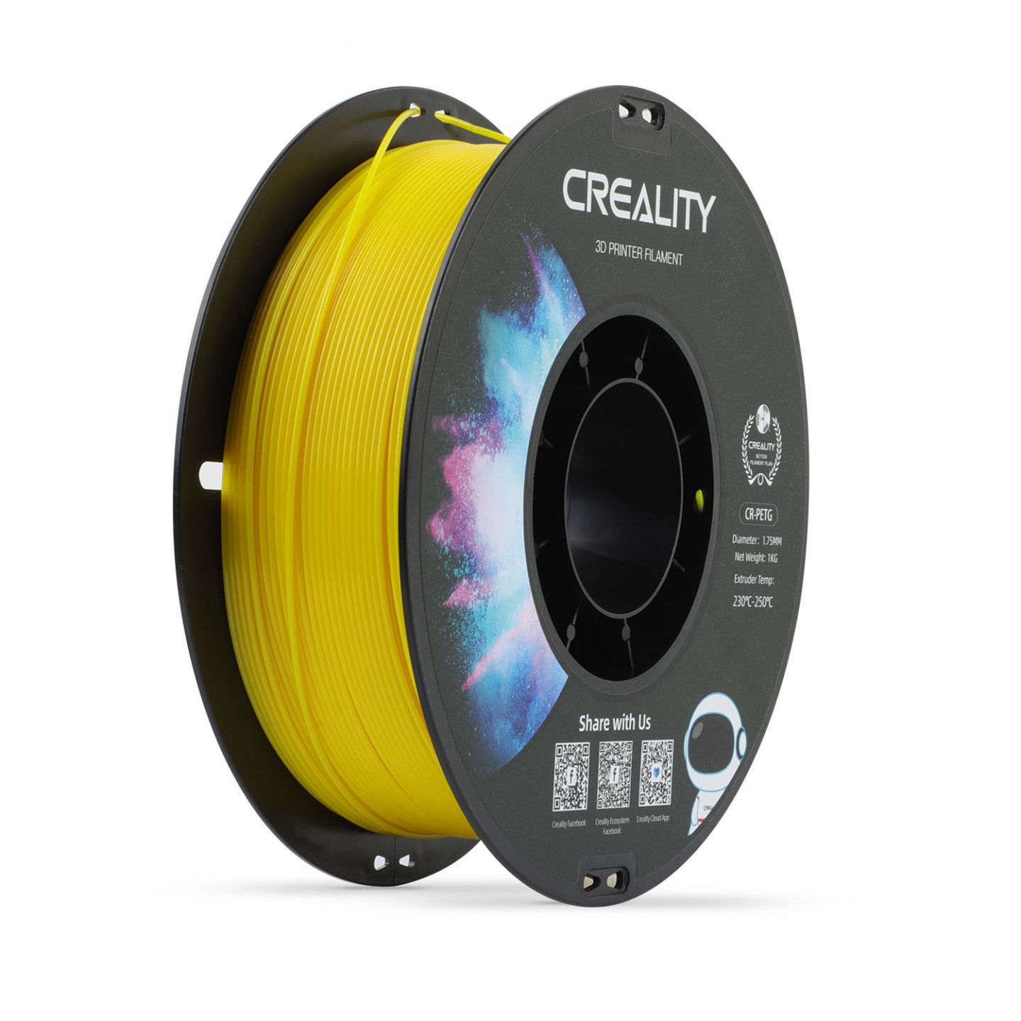 Creality 3D PETG Filament (1kg, 1.75mm, Yellow)