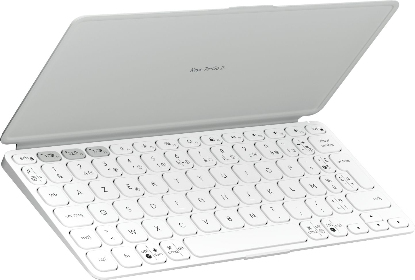 Teclado inalámbrico Logitech Keys-To-Go 2 - AZERTY Francés - Gris claro
