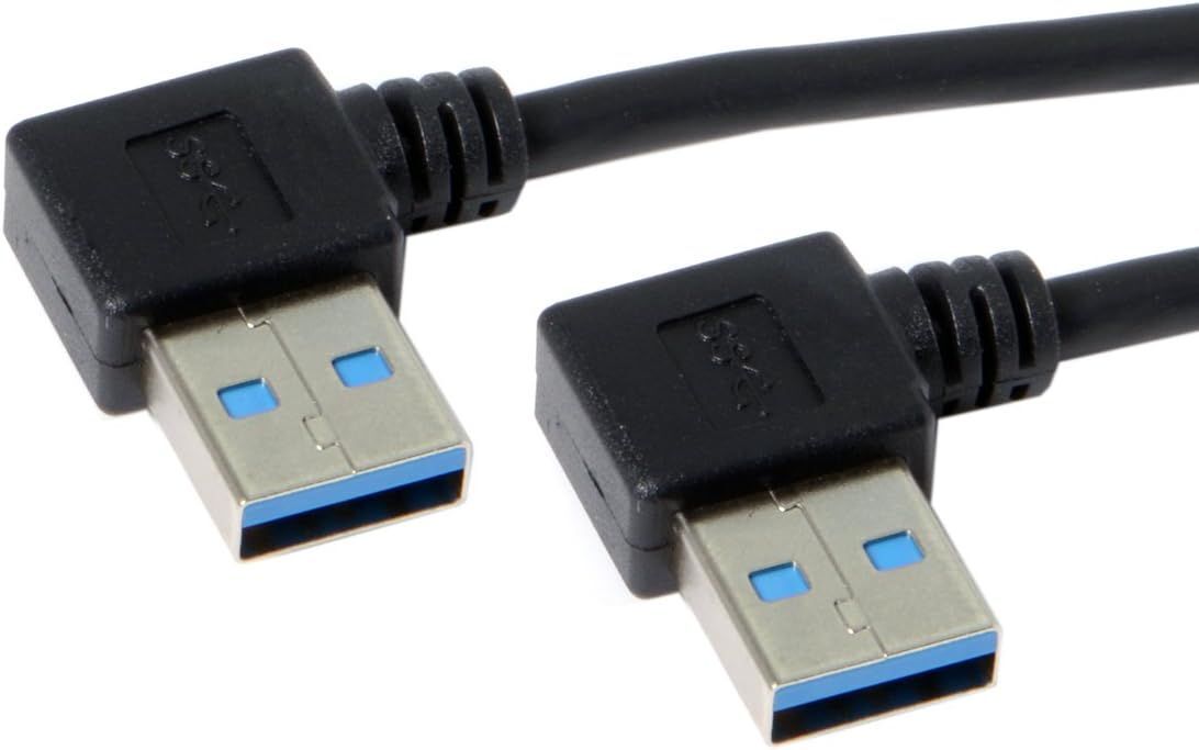 Cable USB 3.0 Tipo-A de 90 grados para disco duro de computadora, 20 cm
