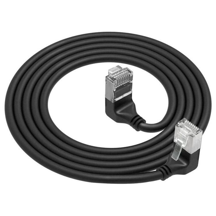 ACT Slimline - 3m Cat6a UTP Angled RJ45 Cable - Black