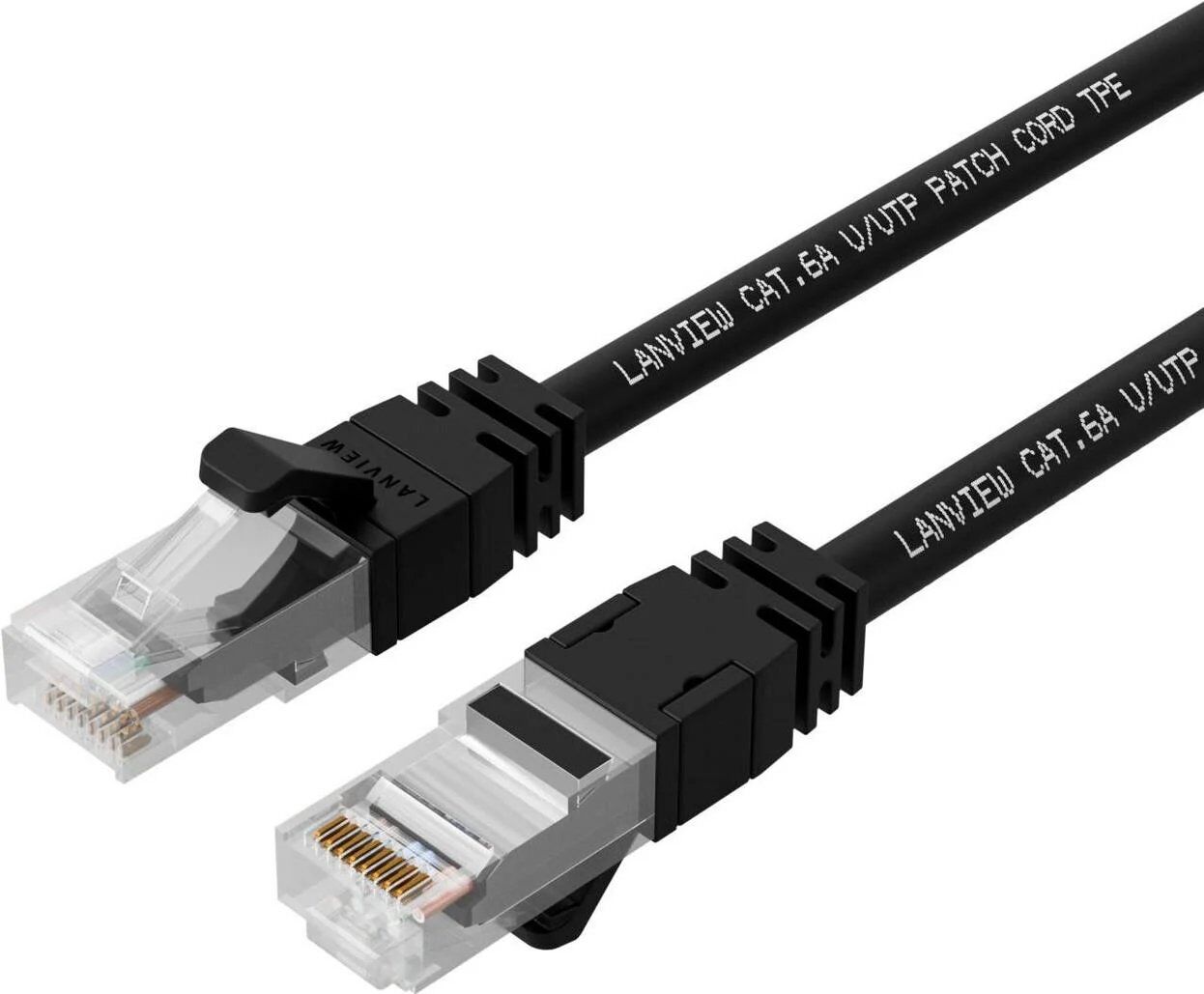 Lanview S/FTP Network Cable, 10m, Black (LV-UTP6A10B)
