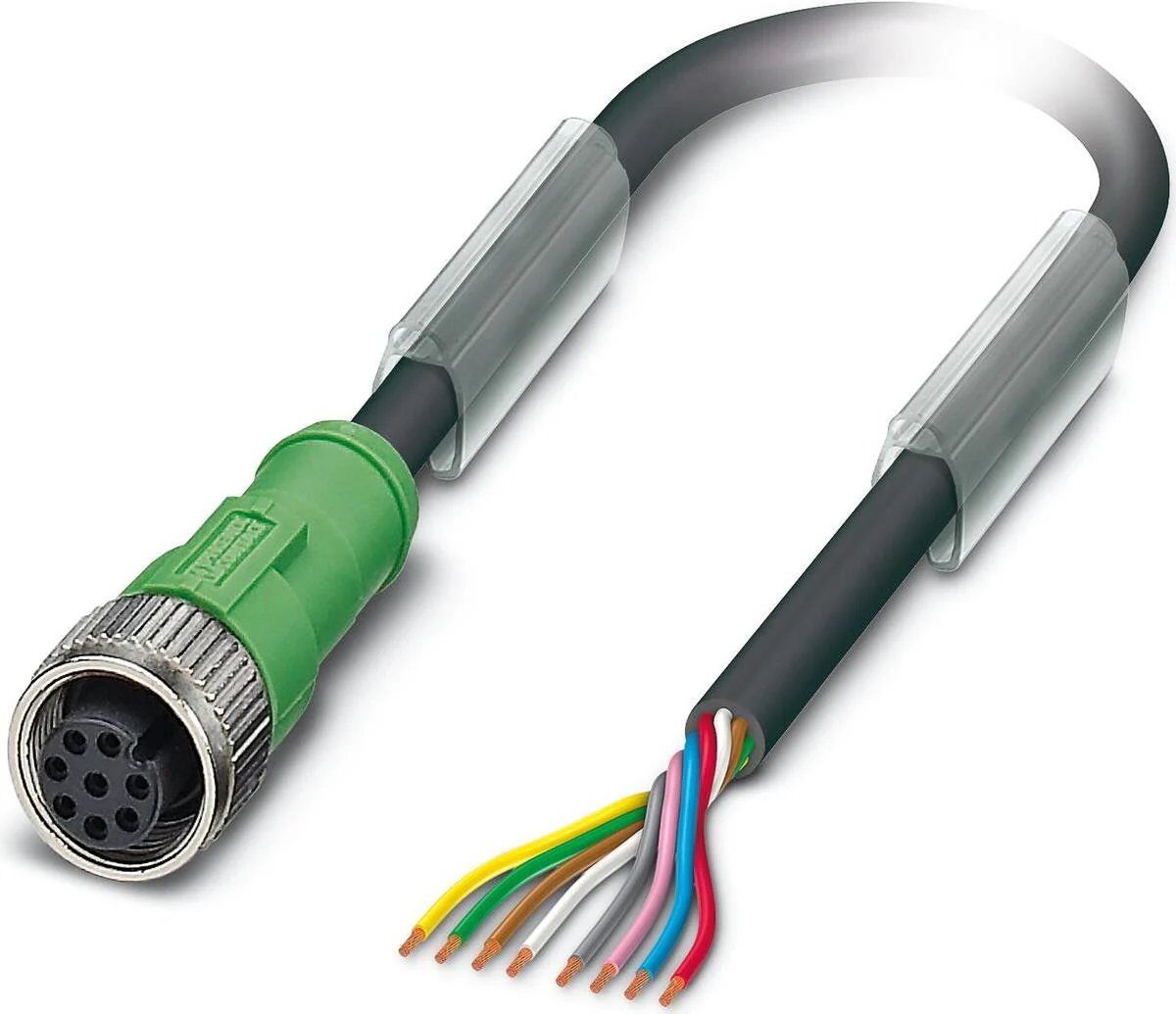 Phoenix Contact M12 Sensor/Actuator Cable, 20m, Black