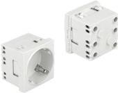 Delock Easy 45 Schuko Socket - 2P+E, Type F with Closure (White, RAL 9003) - Pack of 10