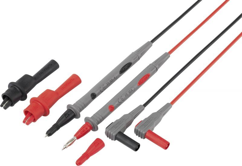 VOLTCRAFT TL 88-4 Safety Test Lead Set (4 mm Blade Connectors, Red/Black)