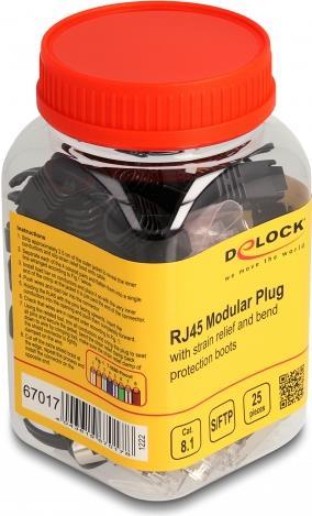 Delock Network Connector - RJ-45 (M) - S/FTP CAT 8.1 - Latchless (Pack of 25)