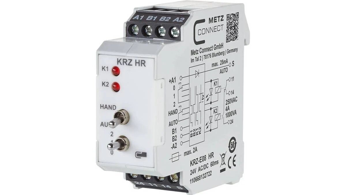 Relé de potencia MetzConnect, Blanco, 110668132722