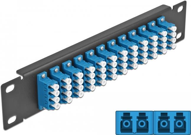 Delock Patch Panel - 48 LC SM - Black - 1U - 10in (66776)