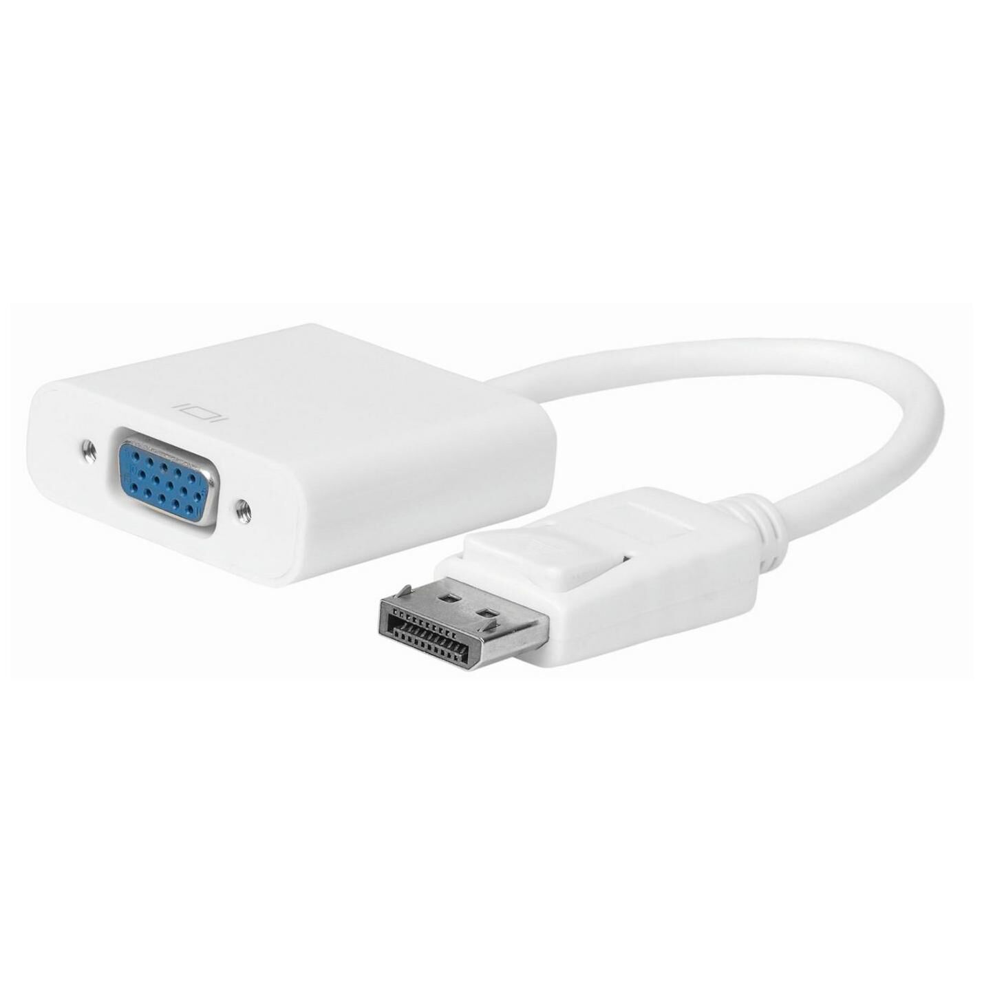 MicroConnect VGA to DisplayPort Cable, 0.15m, White