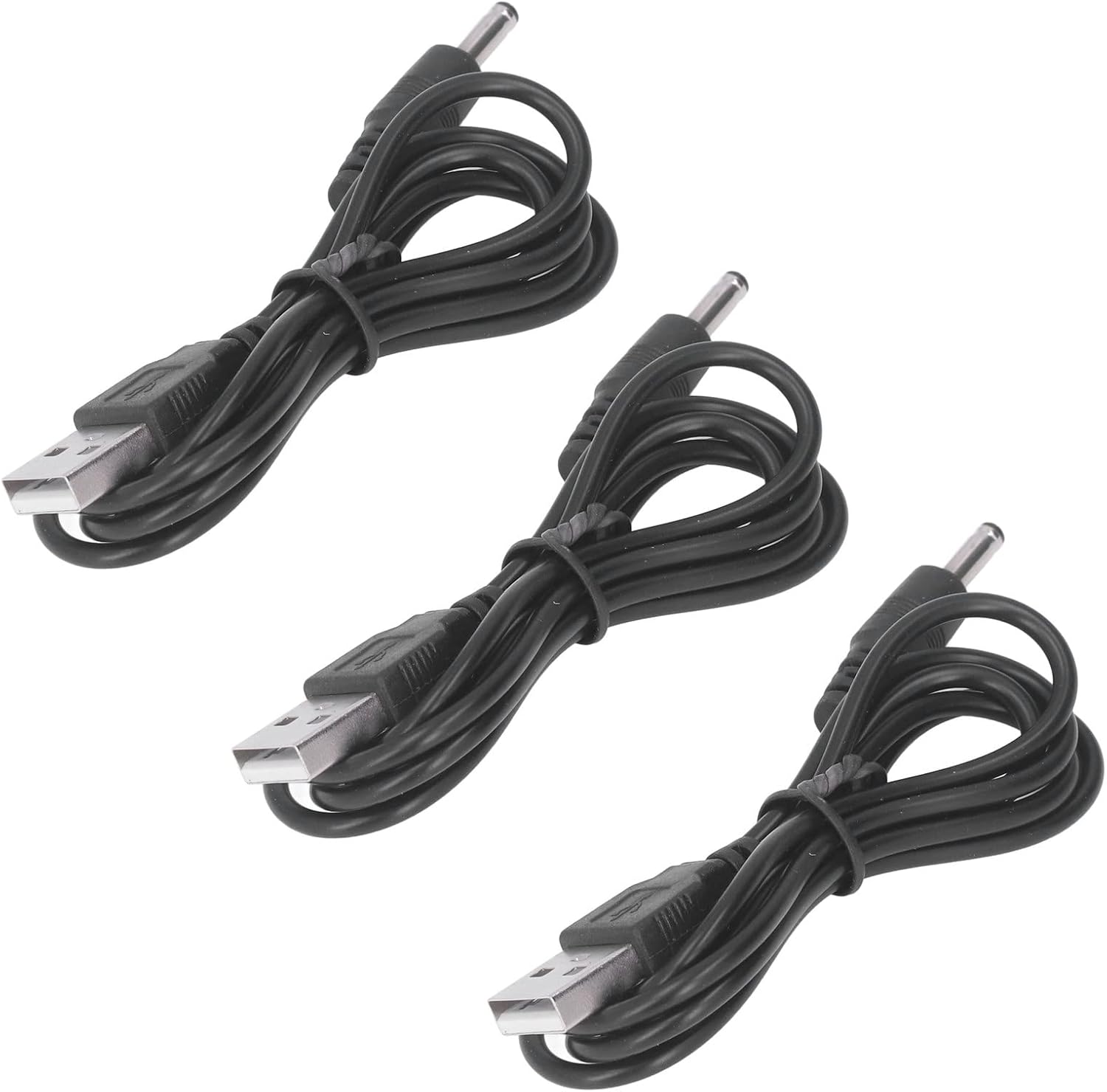 Subzonal 3-Piece USB Cable with Jack, 1m, 24 AWG, Max 2A, for Speakers, Phone, Fan, Universal Compatibility