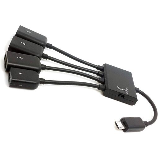 Cable adaptador Micro USB OTG Subzonal con suministro de energía