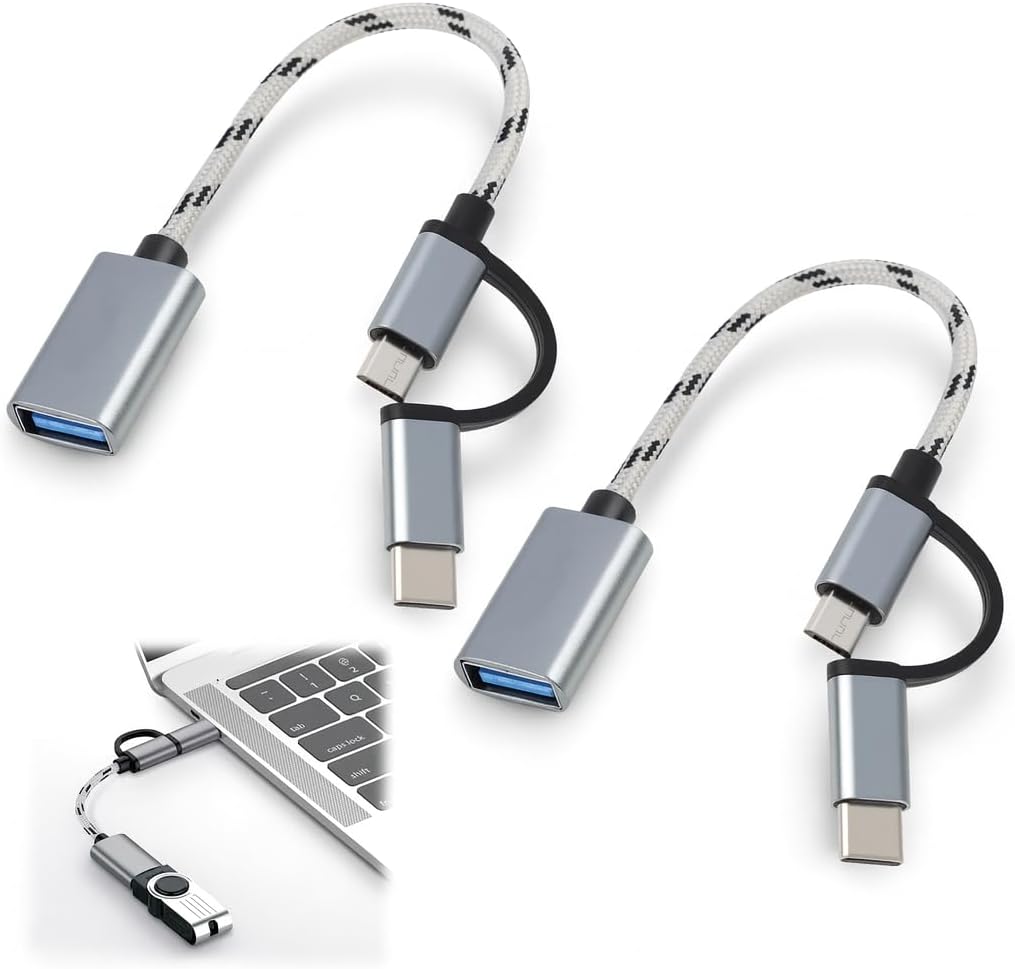 SUBZONAL 2-in-1 OTG Adapter and USB C to USB Female/Micro to USB Cable