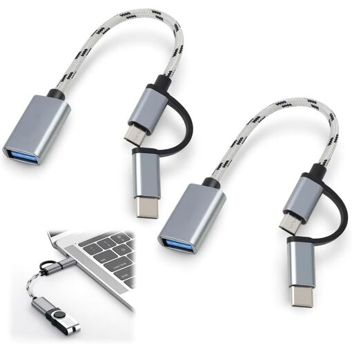 SUBZONAL 2-in-1 OTG Adapter and USB C to USB Female/Micro to USB Cable