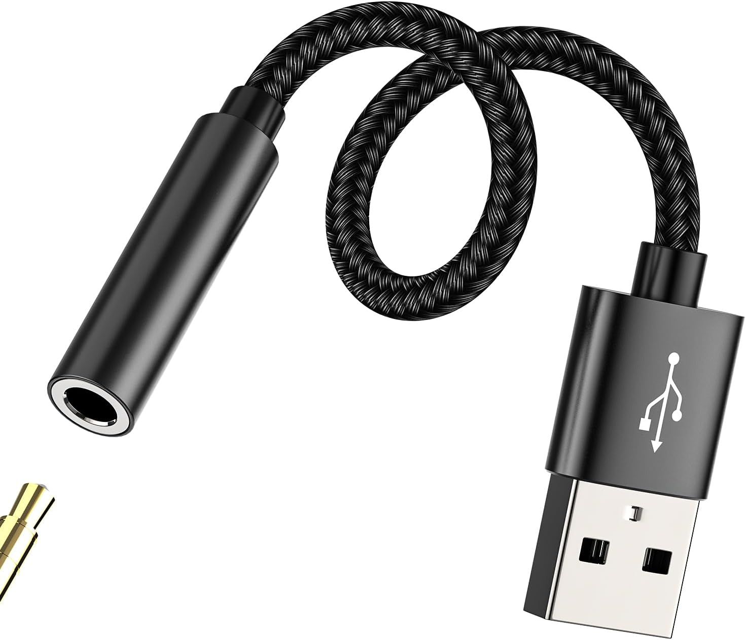 Adaptateur audio SUBZONAL - USB Mascul à Prise Femelle 3,5 mm AUX DAC Câble Casque Microphone Pour Ordinateur PS5 PS4