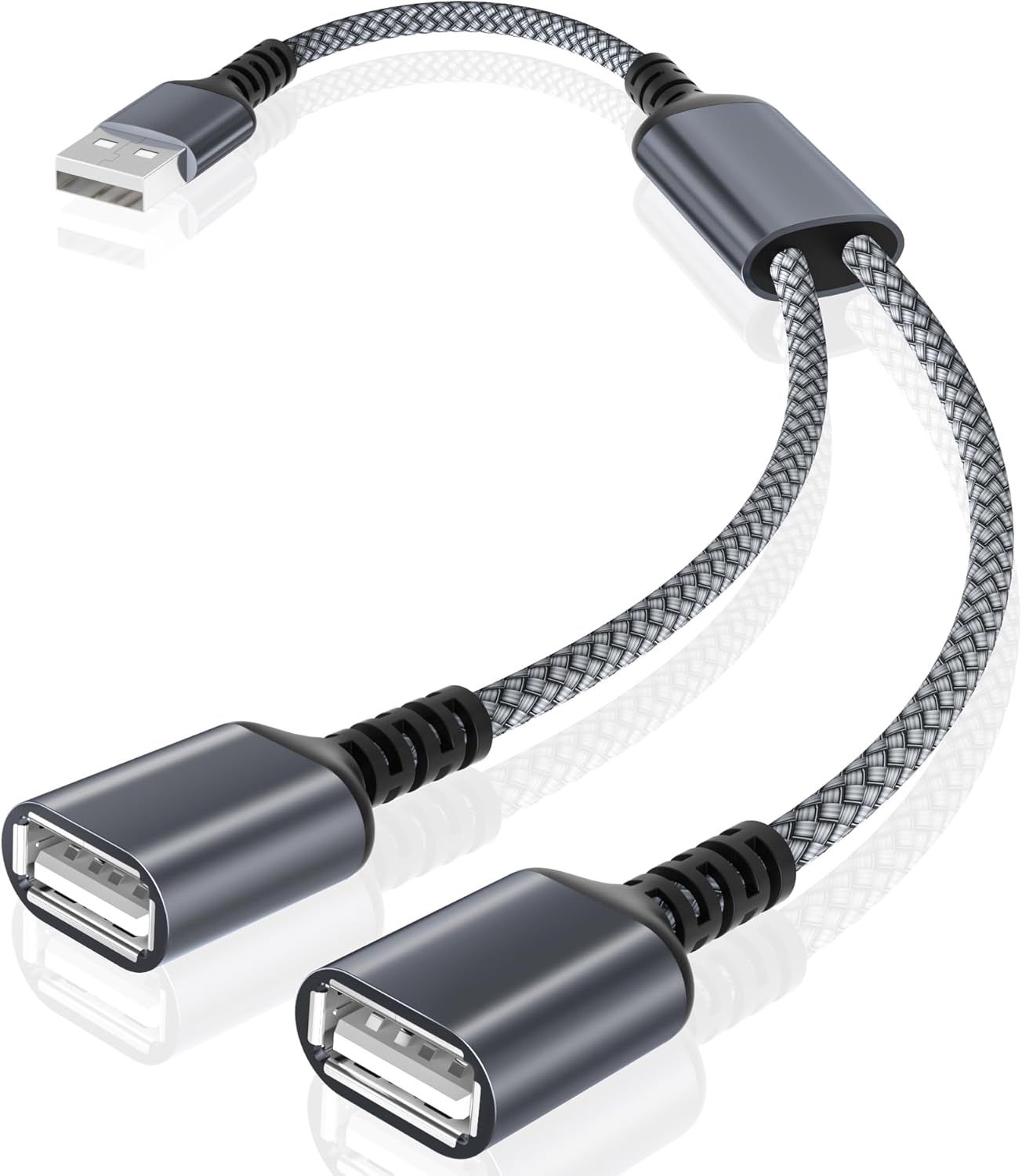 Adaptador divisor de cable USB Subzonal 0,3 m, 2 hembras a 1 macho