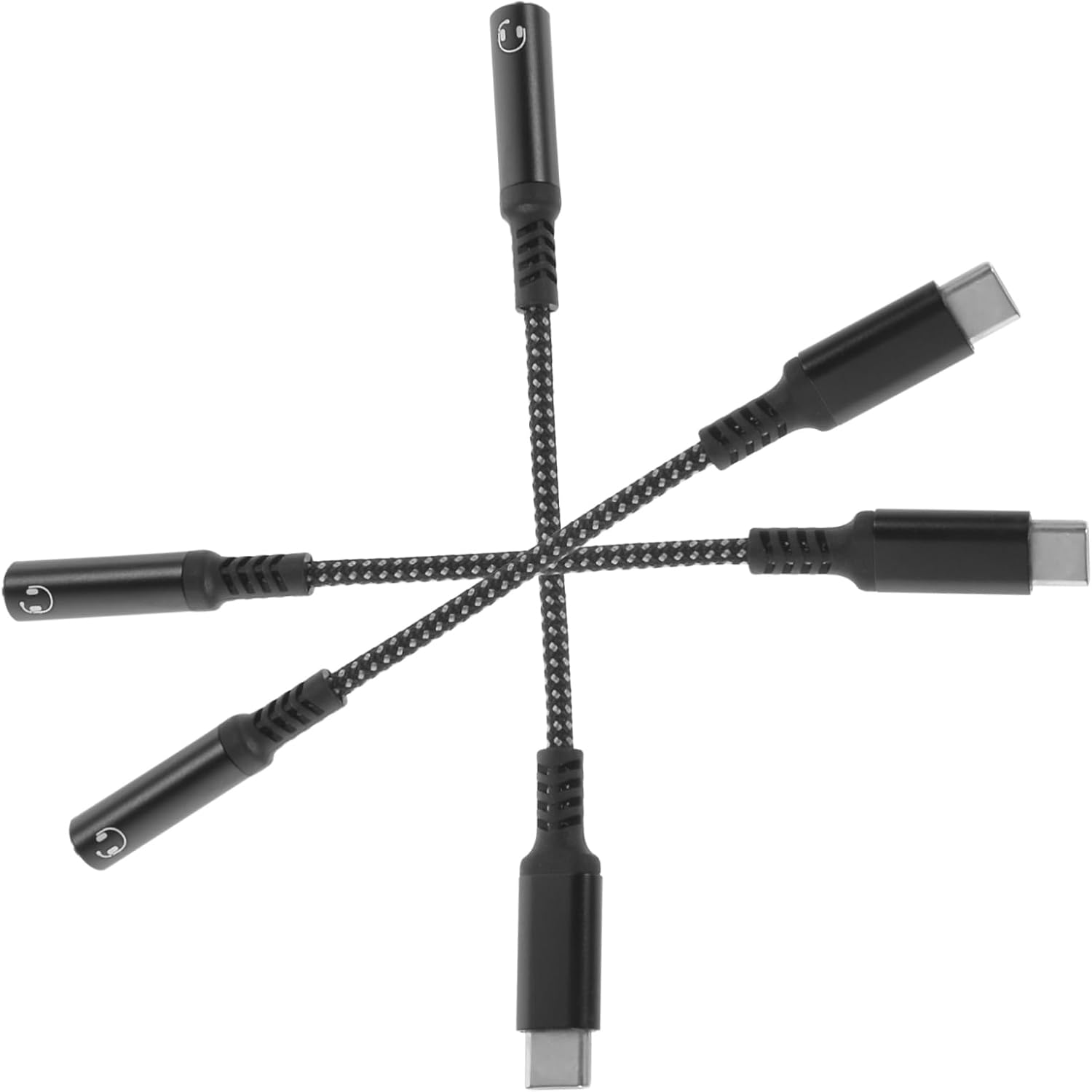 Subzonal 3-Piece USB-C to Audio Jack Adapter for Smartphones