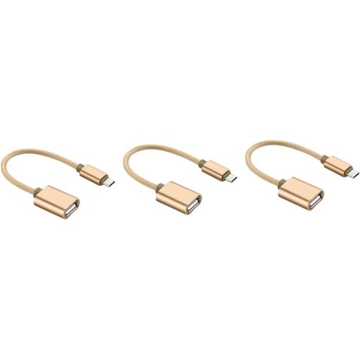USB OTG Adapter Cable Kit - 3 in 1 Data Transfer for Mobile Devices
