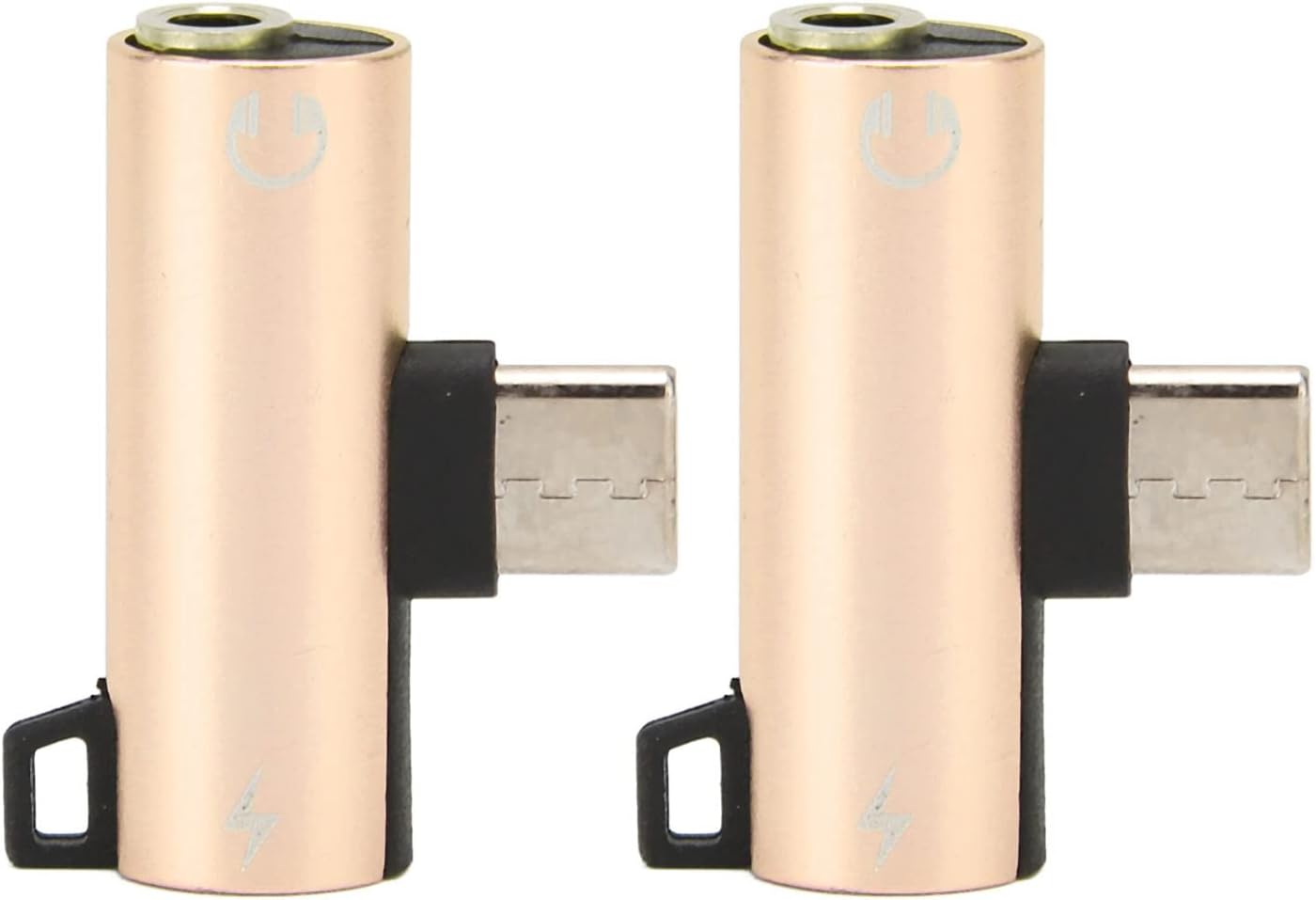 Subzonal USB C to 3.5mm Adapter, 2-in-1 AUX Audio Cable for Tablets, PCs and Type-C Phones (Gold)