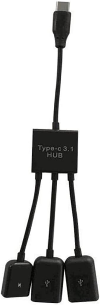 Subzonal USB Type-C OTG Hub - Mini Portable Connector for Phone and Tablet (Black)