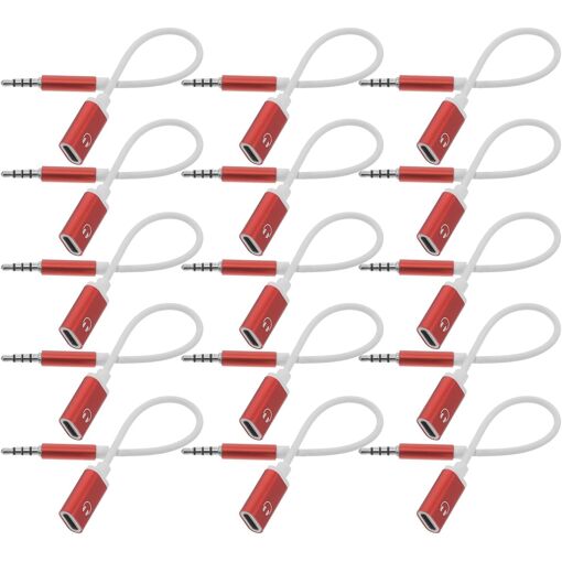 Adaptador de audio Subzonal (paquete de 15): Cable USB-C a auxiliar para reproductores MP3, CD, computadoras portátiles y teléfonos inteligentes