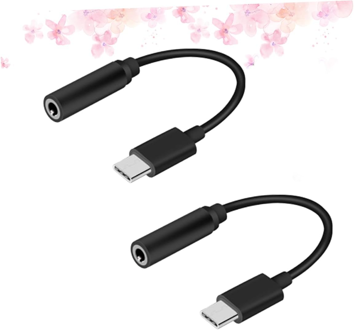 Adaptador de audio USB-C a 3,5 mm (2 unidades) para auriculares