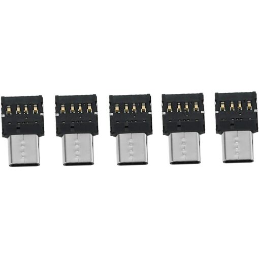 Subzonal 5-Pack USB-C to USB 2.0 OTG Adapters for Smartphone, USB Cable, and Flash Drive