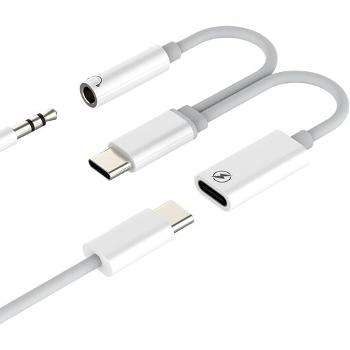 Adaptateur audio USB-C 2 en 1 SUBZONAL pour iPhone 16/15 Pro Max, Samsung Galaxy et autres