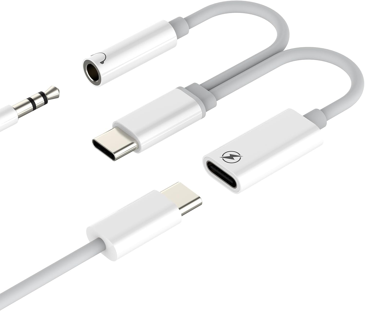 Adaptador de audio USB C 2 en 1 SUBZONAL para iPhone 16/15 Pro Max, Samsung Galaxy y más