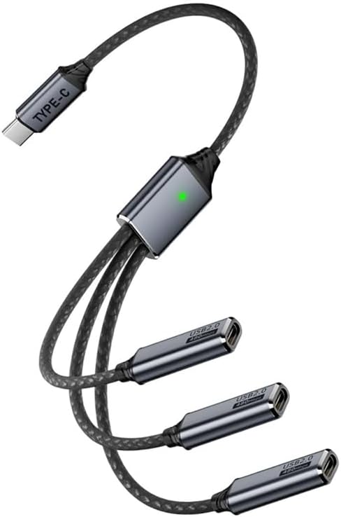Subzonal USB Splitter Adapter 1 to 3 for USB Flash Drive and Mouse to Phone Printer