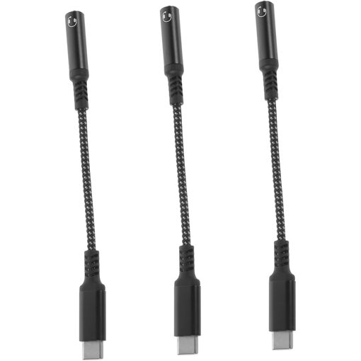 Adaptateur USB Type-C vers Jack Audio 3 pièces, Noir