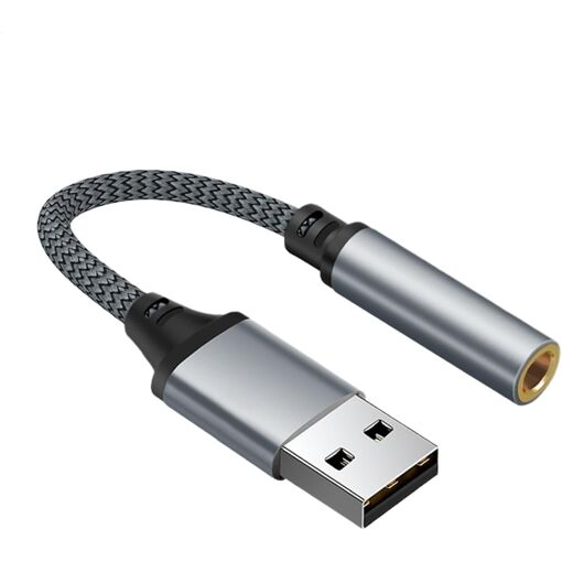 Subzonal USB Audio Adapter - Stereo Sound Card - Stereo Converter - Audio Cable for Headphones, Laptop, Desktop