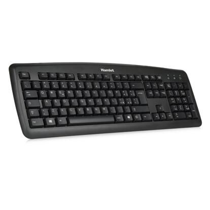 Hamlet XKKITA2-U4W-BK USB Desk Keyboard QWERTY English Black