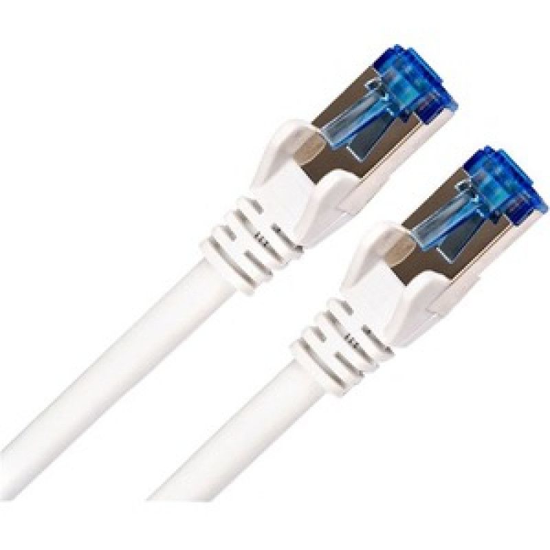 Dcu CAT6A STP White/Blue 2M Cable
