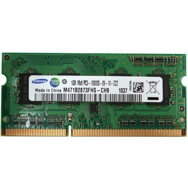 Samsung SODIMM DDR3-1333 MHz 1GB PC3-10600S RAM
