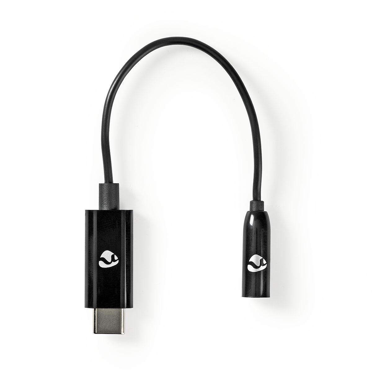 Nedis USB-C to 3.5mm Audio Adapter, 0.15m Black