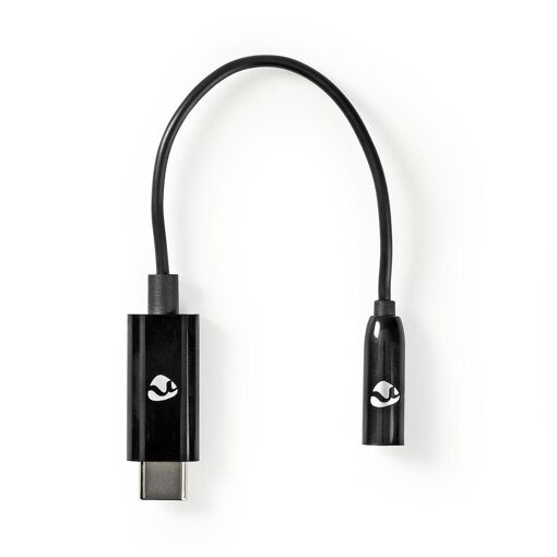 Nedis USB-C to 3.5mm Audio Adapter, 0.15m Black