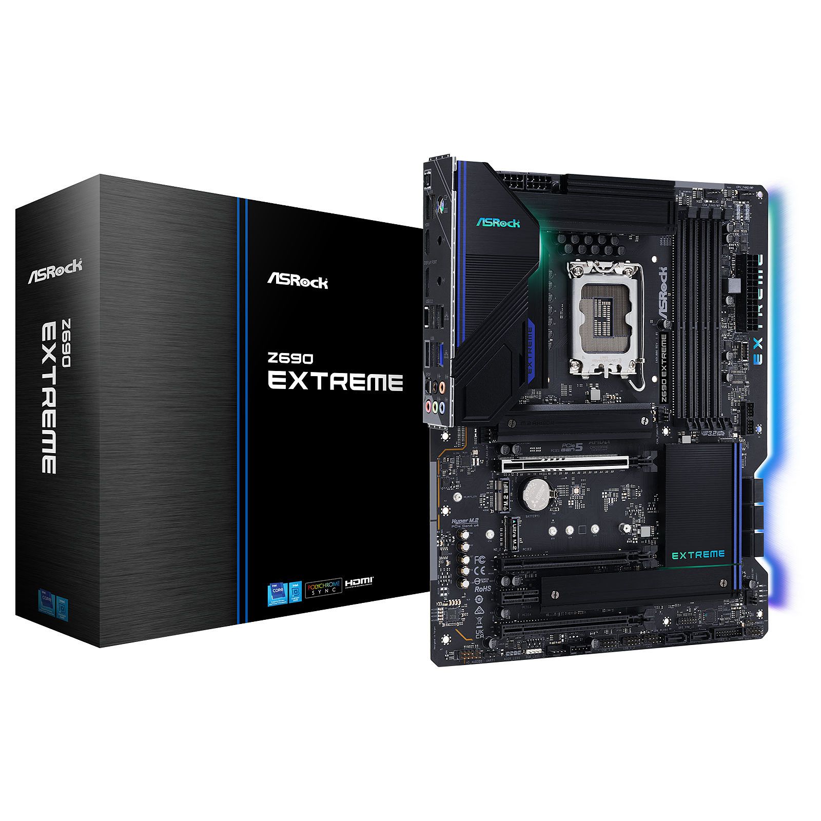 ASRock Z690 Extreme Motherboard - ATX, LGA1700 Socket, Intel Core Processors Compatible