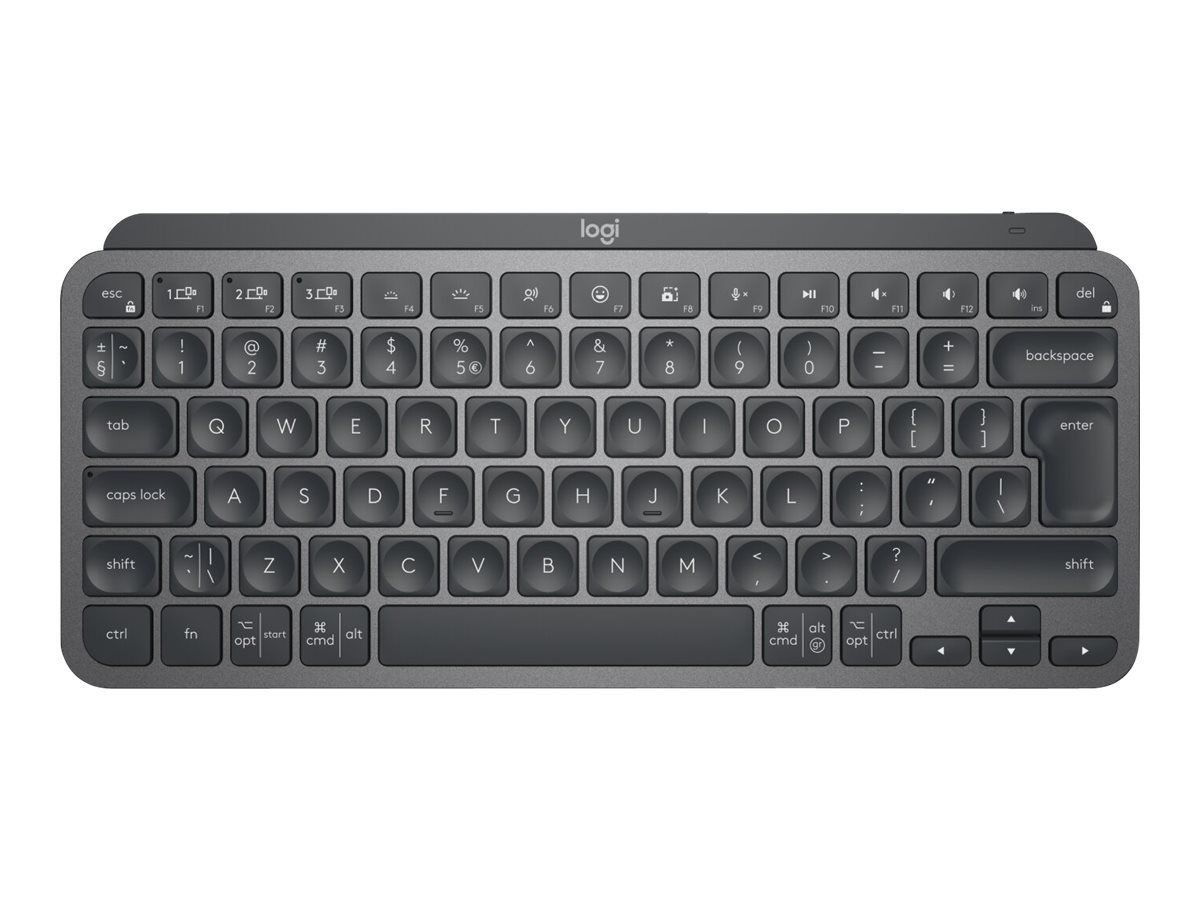 Logitech MX Keys Mini Combo para Negocios - Conjunto de Teclado y Ratón Inalámbricos - Retroiluminación - Bluetooth LE - QWERTY - Italiano - Grafito